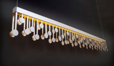 MELODY SUSPENSION LARGE, STAINLESS STEEL WITH GOLDLEAFING