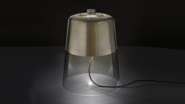 SEMPLICE TABLE LAMP TRANSPARENT/SATIN GOLD GLAZE