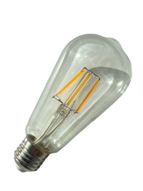 LED LAMP CLEAR ST64  E27 6WATT 750LM 2700K