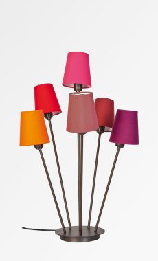 COLINE TABLE LAMP 6XE14 + LAMPSHADES FROM CHOICE