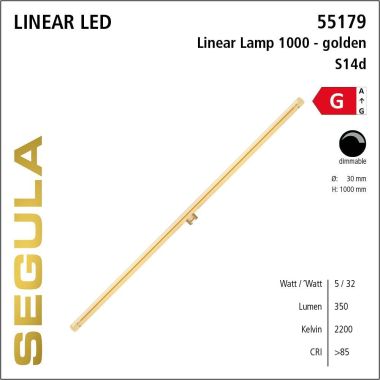 LED LINEAR LAMP S14D 1000MM GOLDEN 5W 2200K 350L S14D