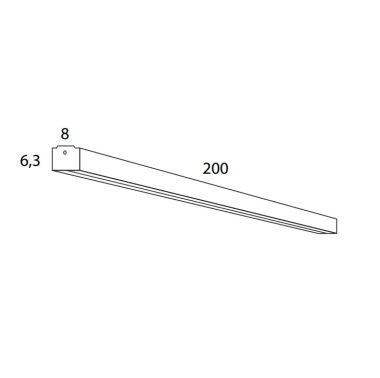 LINEAR ROSE 200 DOT 600 LITE DIMMABLE DALI WHITE (max 4)