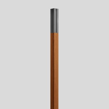 WOODEN POLE GRAPHITE ALU AND LAMINATED WOOD 6M STRAIGHT