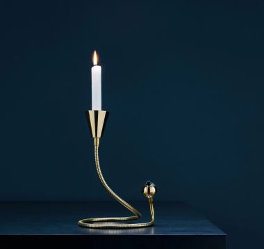 MIRACOLO TABLE CANDLE HOLDER BRASS 1X CANDLE (INCLUDED)