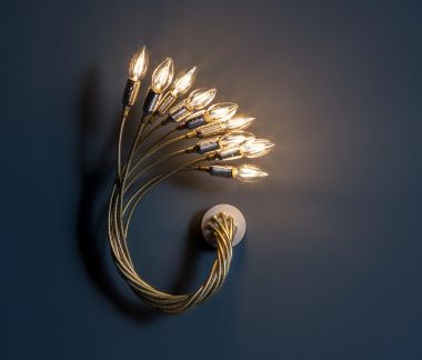 TURCIÙ 9 CEILING/PENDANT LAMP 9XE14 3,4W LED FLEX METAL