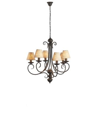 CHANDELIER 3294-3+3 6XE14 FOR LAMPSHADES FABRIC SUSPENSION