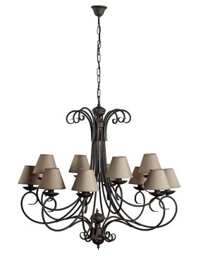 CHANDELIER 3294-8+4 12XE14 FOR LAMPSHADES FABRIC SUSPENSION