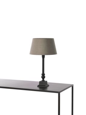 PIENZA TABLE LAMP H 33CM BLACK 1XE27 FOR LAMPSHADE FABRIC