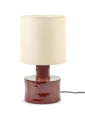 TABLE LAMP RED - BEIGE CATHERINE