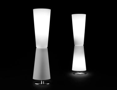 LU-LU 211 TABLE LAMP WHITE 2XE27 DIM METAL/BLOWN GLASS OPAL
