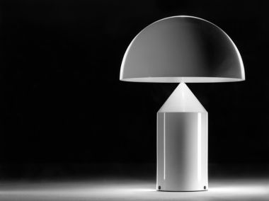 ATOLLO METAL TABLE LAMP WHITE - 70H DIA 50