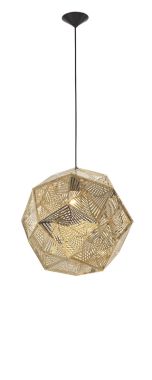 FOGGIA GOLD STAINLESS STEEL BLACK FABRIC WIRE LED E27 1X12 W