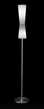 LU-LU 311 FLOOR LAMP WHITE 2XE27 DIM METAL/BLOWN GLASS OPAL