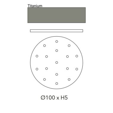 PLATE A ROUND PLATE FOR GLO, LIT, MOM Ø100 17-FIT TITANIUM
