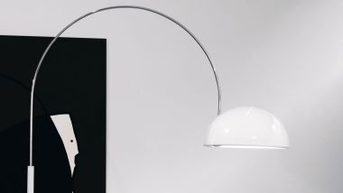 COUPÉ 3320/R ARC LAMP CHROME-PLATED WHITE-BLACK LACQUERED