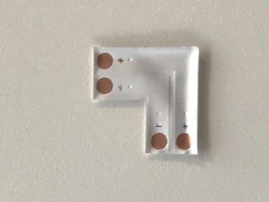 Copper FPC Corner Connector L shape 10mm 2 pads/end DC3-24V