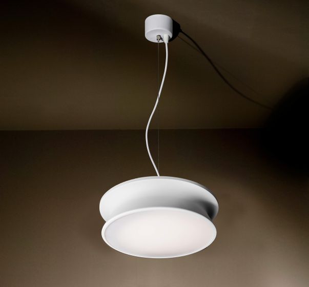 complicaties Stationair Kilimanjaro DIABOLO M SUSPENDED MAINS DIMMABLE TEXTURED WHITE 3000K | VERLICHTING.be