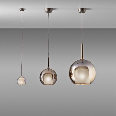 GLO MEDIUM SUSPENSION VETRO VIOLA SPECCHIATO / VIOLET MIRROR