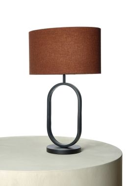 ALAN TAFELLAMP RONDE HOEKEN LAMPENKAP H 50CM 1 X E27 230V