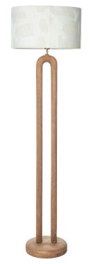 MILANO LAMPADAIRE BOIS ABAT-JOUR H 137CM 1XE27 230V NATUREL