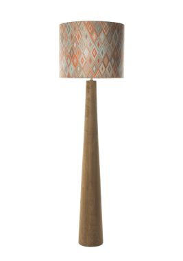 MARINO LAMPADAIRE CÔNE BOIS ABAT-JOUR H 136CM 1X E27 NATUREL