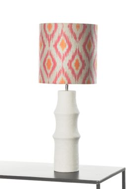 MAWI LAMPE DE TABLE ABAT-JOUR 1X E27 CÉRAMIQUE BLANC SABLE