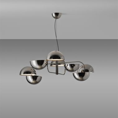 ELISABETH LARGE SUSPENSION | GLOSSY BLACK CHROMED METAL