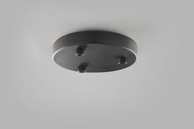 CEILING BASE Ø200/3 PENDANTS BLACK