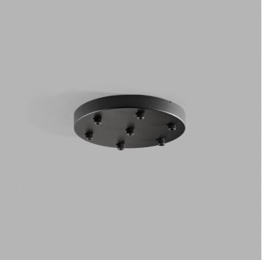 CEILING BASE Ø300/7 PENDANTS BLACK