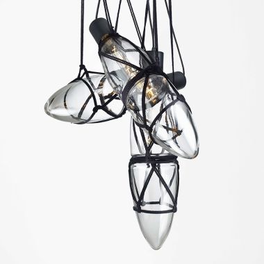 SHIBARI PENDANT LIGHT - 3 PCS CLEAR BLACK