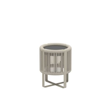 ROPY TABLE LIGHT WITH SOLAR MODULE PEBBLE/DESERT