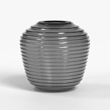 NARA TAPER RIBBED GLASS SMOKE
