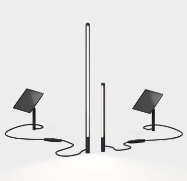 KAL SOLAR GARDEN POST GROUND IP65 LED 2700K DEEP BLACK