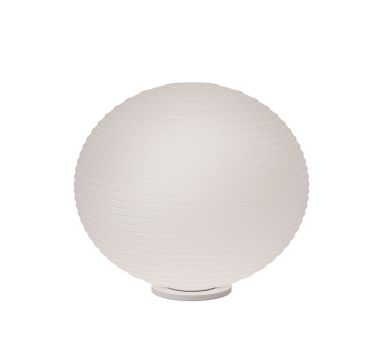 FLOW GLASS T3 T4 LAMPE DE TABLE BOULE ANNEAUX E27 BLANC MAT
